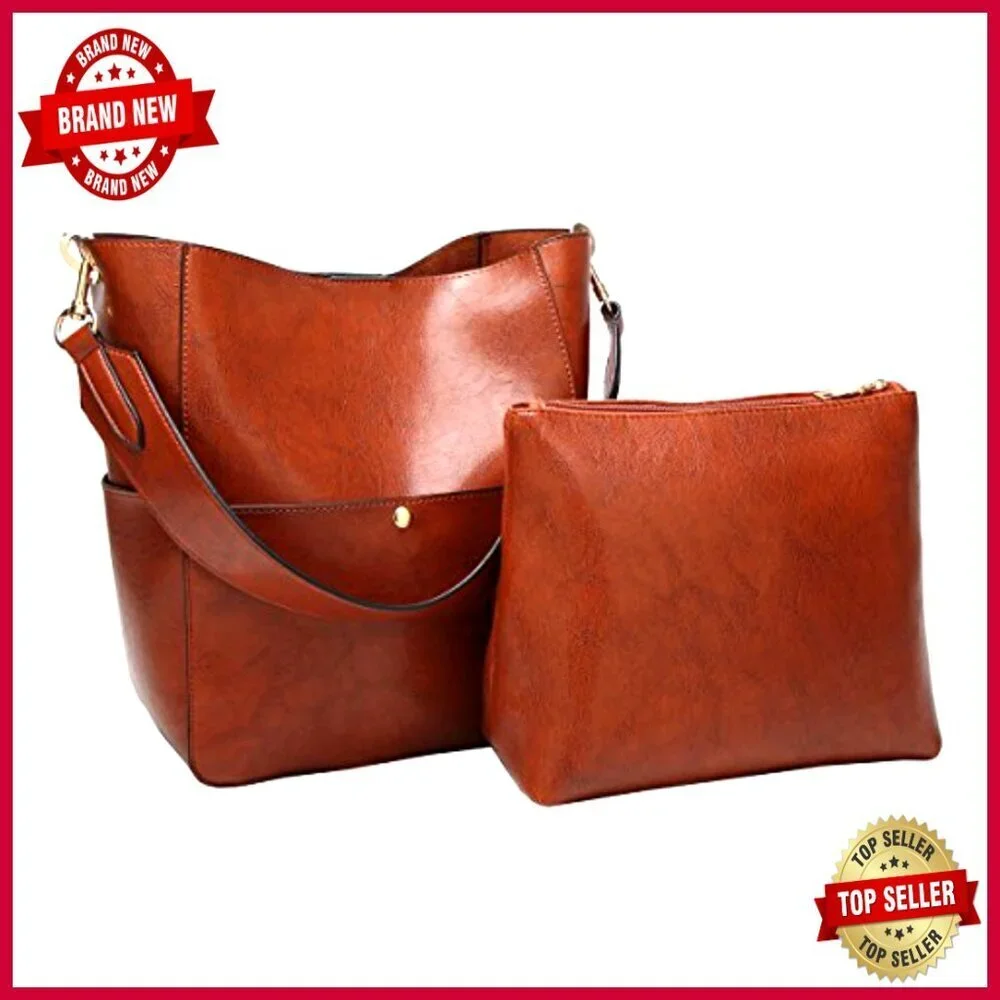 Medium PU Leather Satchel Tote with Adjustable Strap, Zipper Closure